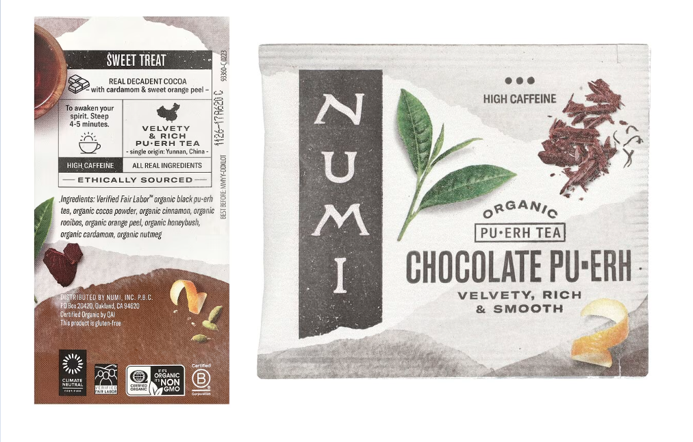 Numi Tea 有機巧克力普洱茶 Chocolate Pu·erh (16 tea bags/box)