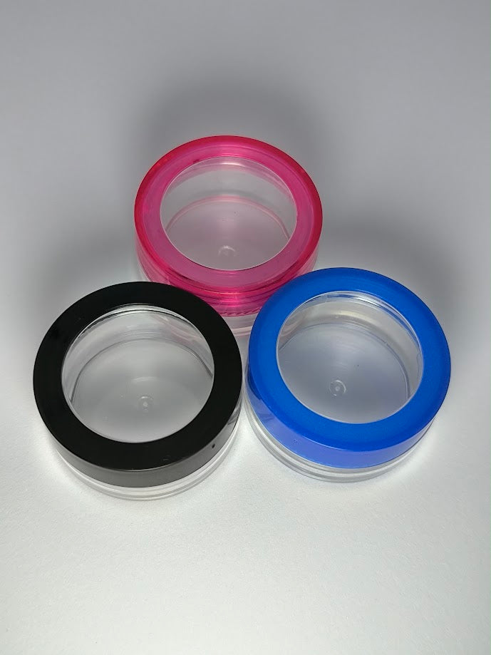 10g cream container (blue, black and rose)