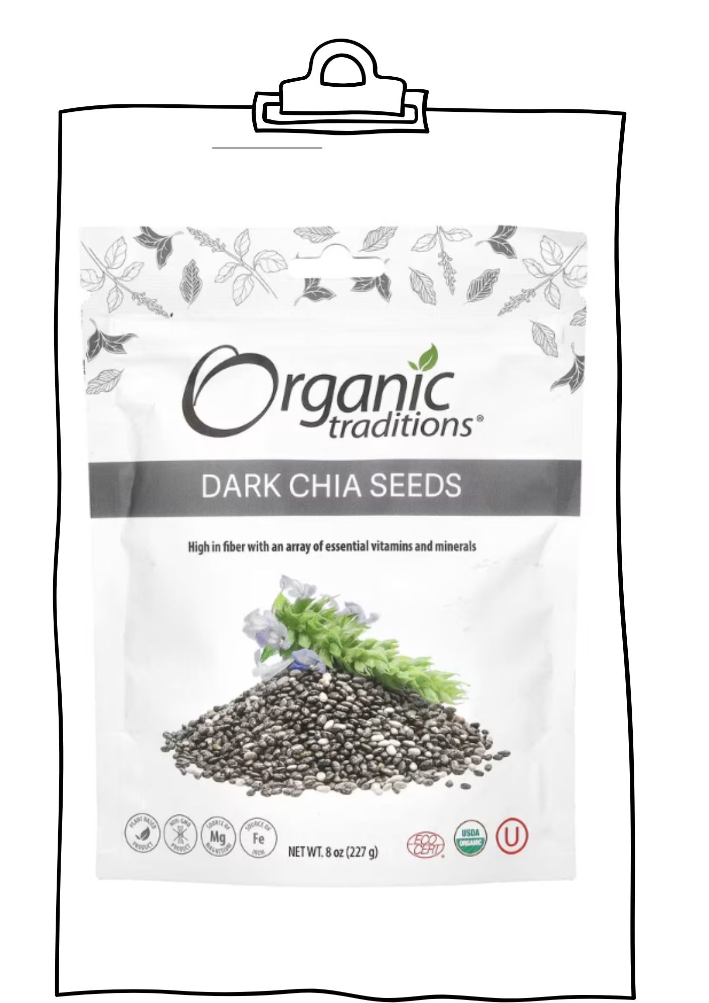Organic Traditions, Dark Chia Seeds 有機黑奇亞籽