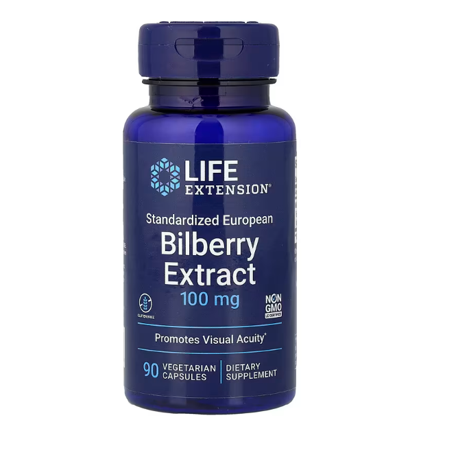 Life Extension,  Bilberry Extract, 100 mg, 90 Capsules 歐洲山桑子萃取物